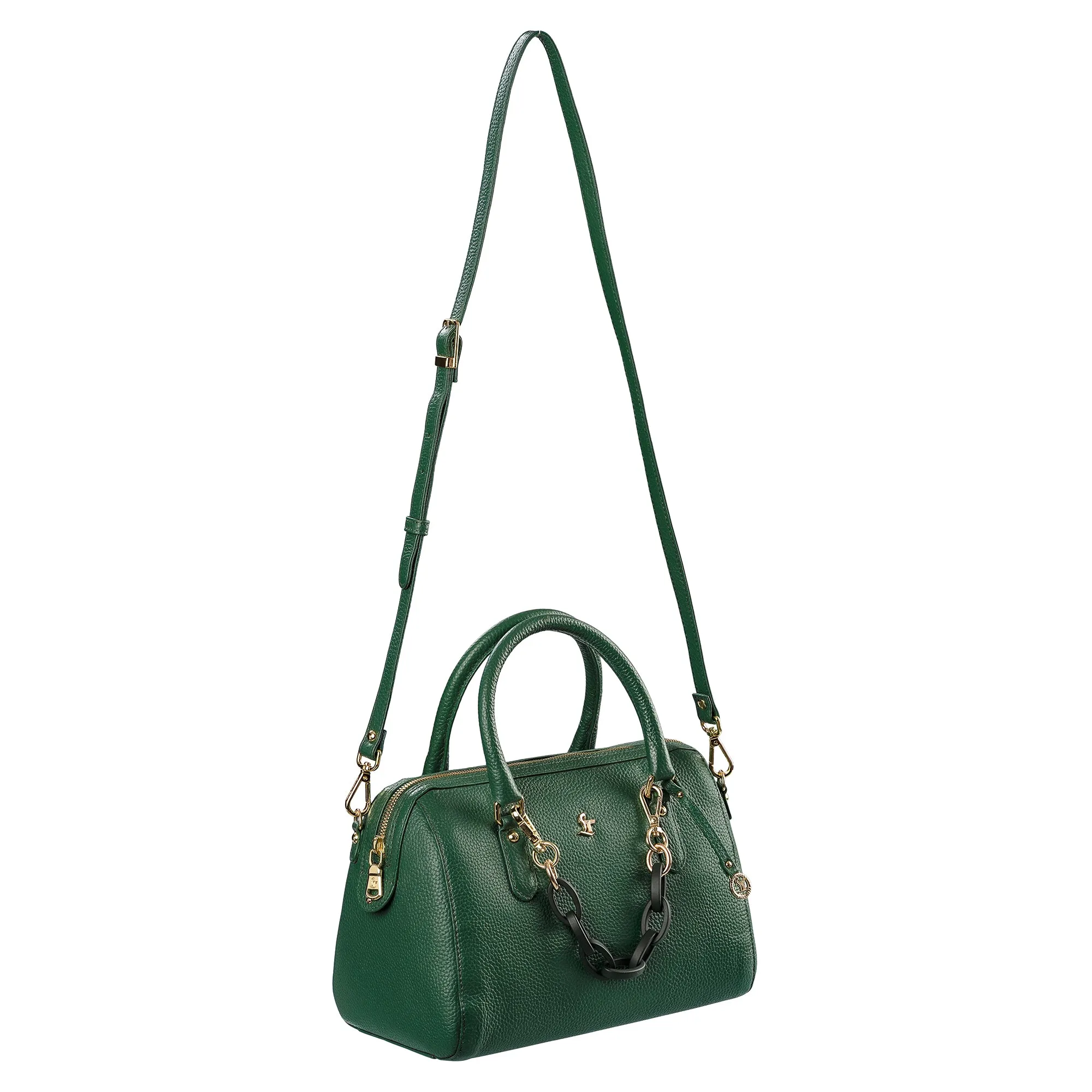 Enna Sling Purse for Women | Leather Handbag For Women | 100% Genuine Leather | Color: Lemon Green, Brown, Black, Blue